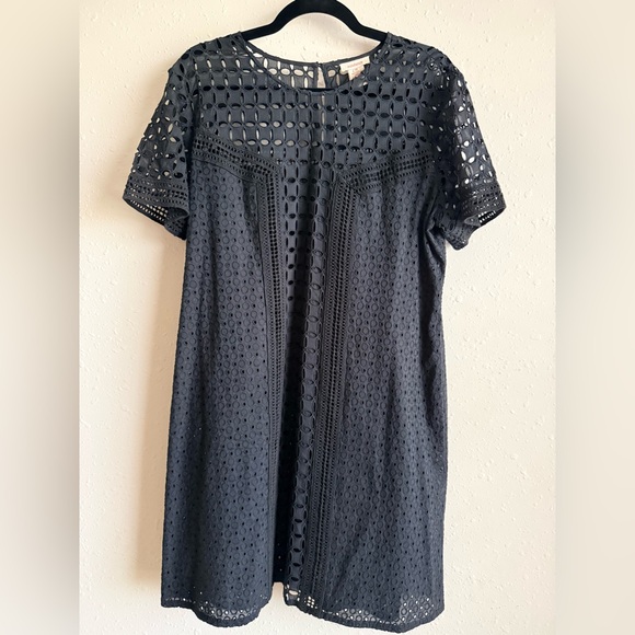 Sundance Other - Sundance Black Eyelet Cotton Shift Dress Cover Up Boho Beach Resort Size 14